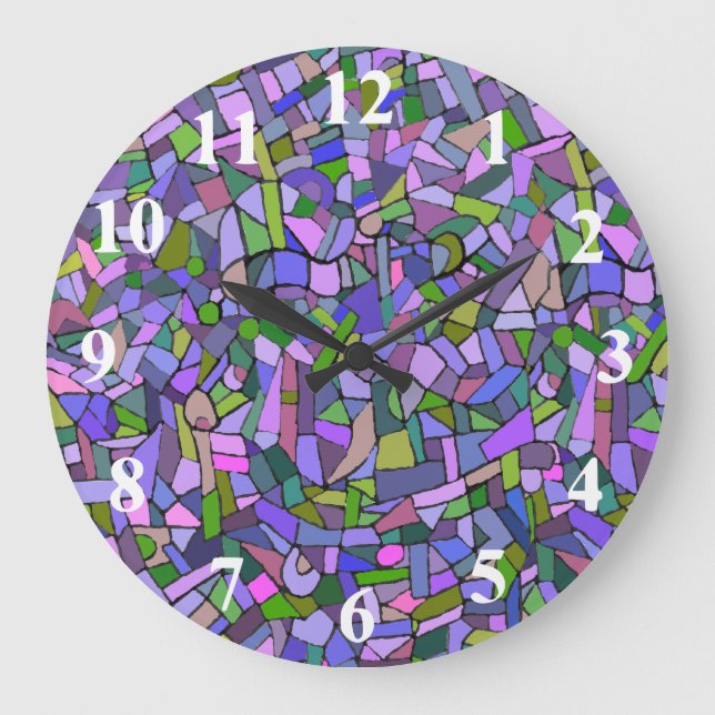 Grande Horloge Ronde Patters de la mosaïque (Recto)