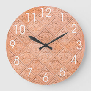 Grande Horloge Ronde Patters de Terracotta