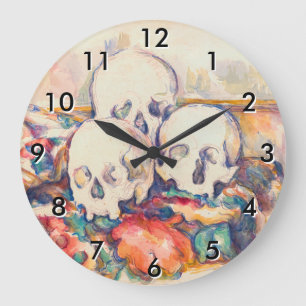 Grande Horloge Ronde Paul Cezanne - Les Trois Crânes Aquarelle