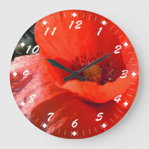 Grande Horloge Ronde Pavot droit