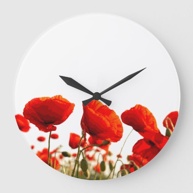 Grande Horloge Ronde Pavots rouges (Recto)