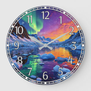 Grande Horloge Ronde Paysage arctique