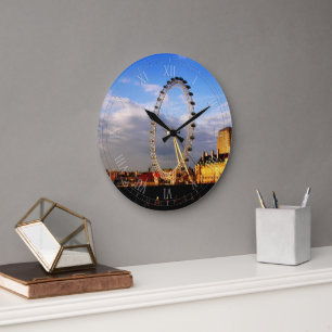 Grande Horloge Ronde Paysage de la belle LONDRES UK EYE