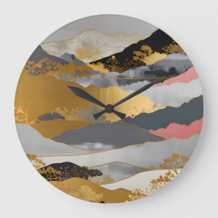 Grande Horloge Ronde Paysage japonais