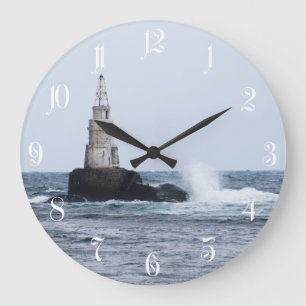 Grande Horloge Ronde Paysage marin avec le phare