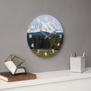 Grande Horloge Ronde Paysage panoramique du mont Rainier