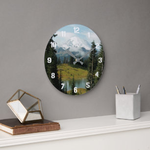 Grande Horloge Ronde Paysage pittoresque du Mont Rainier