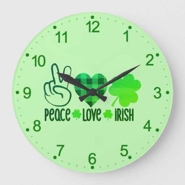 Grande Horloge Ronde Peace Love Irish-66677 (Recto)