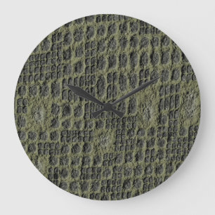 Grande Horloge Ronde Peau aux serpents