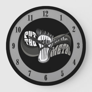 Grande Horloge Ronde Pédale Au Métal