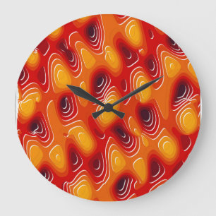 Grande Horloge Ronde Peinture cinétique de turbulence quantique