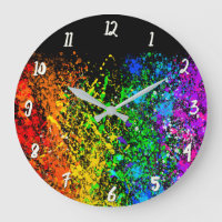 Peinture couleur arc-en-ciel noir éclaboussure col