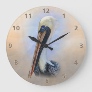 Grande Horloge Ronde Pélican Brown
