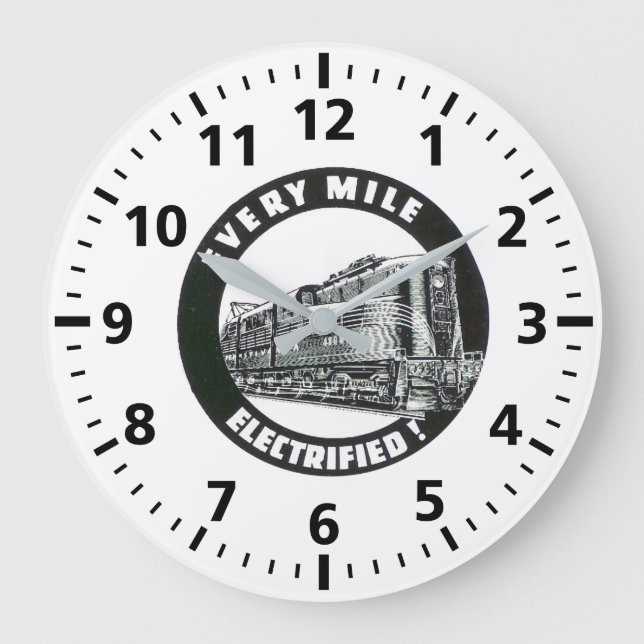 Grande Horloge Ronde Pennsylvania Railroad tous les milles électrifiés (Recto)