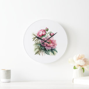 Grande Horloge Ronde Peony