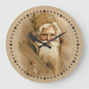 Grande Horloge Ronde Père Noël 2