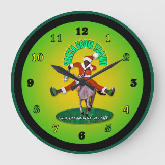 Grande Horloge Ronde Père Noël de Yaawd