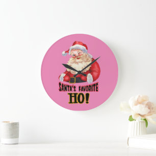 Grande Horloge Ronde Père Noël - Ho favori
