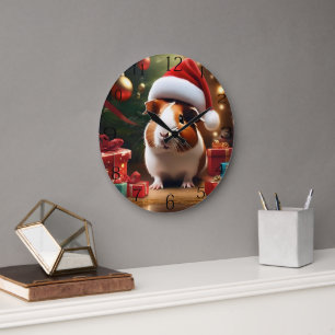 Grande Horloge Ronde "Père Noël's Little Helper : The Christmas Guinea 