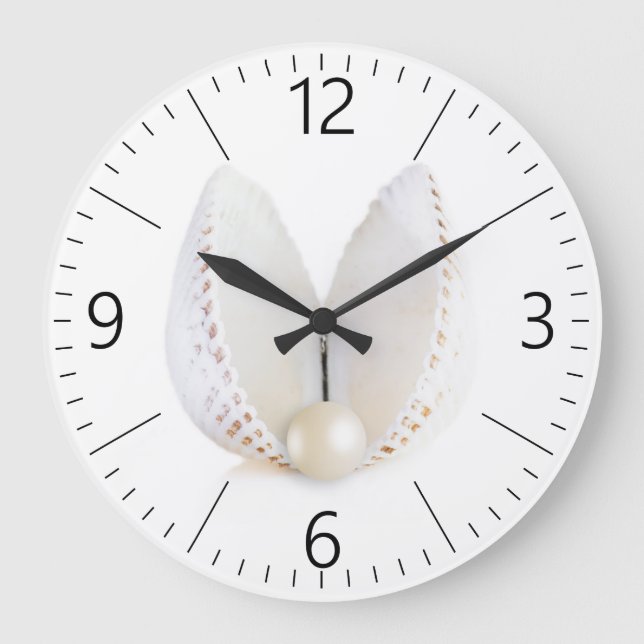 Grande Horloge Ronde Perle et coquillage (Recto)