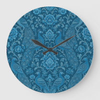 Persan Luxueux Ce Motif Bleu Paon Riche 