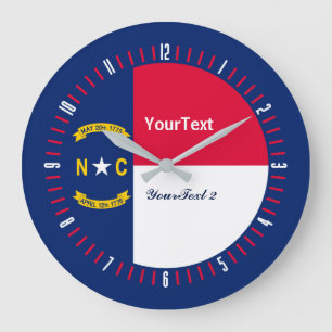 Grande Horloge Ronde Personalized Caroline du Nord