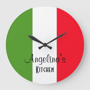 Grande Horloge Ronde Personalized Flag Of Italy Round Wall Clock