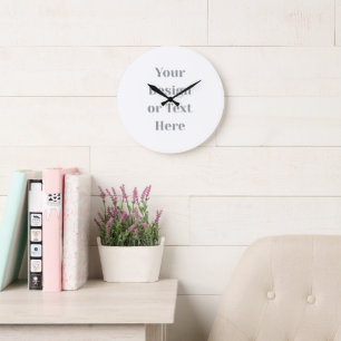 Grande Horloge Ronde Personnalisable Votre conception ou texte ici Pers