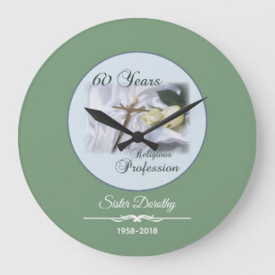 Grande Horloge Ronde Personnaliser, 60 ans de profession religieuse