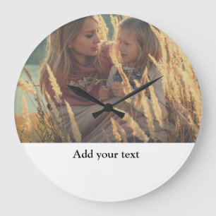 Grande Horloge Ronde personnaliser ajouter votre photo noël personnalis