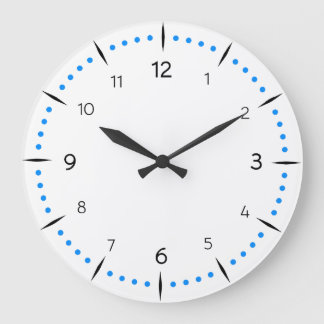 Grande Horloge Ronde PERSONNALISER - Cadran de montre à points 