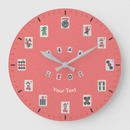 Grande Horloge Ronde Personnaliser la conception des tuiles MahJong sur