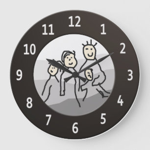 Grande Horloge Ronde Personnaliser la photo personnalisée encadrée no