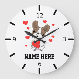 Grande Horloge Ronde Personnalité de Your Own Puppy