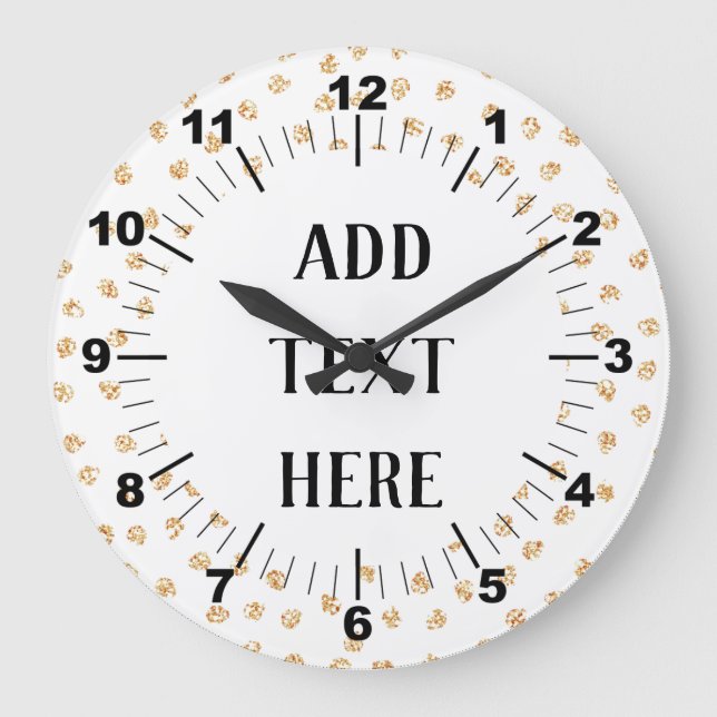 Grande Horloge Ronde Personnalité des Dots d'or (Recto)