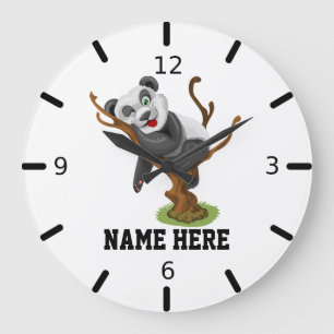 Grande Horloge Ronde Personnalité du Panda