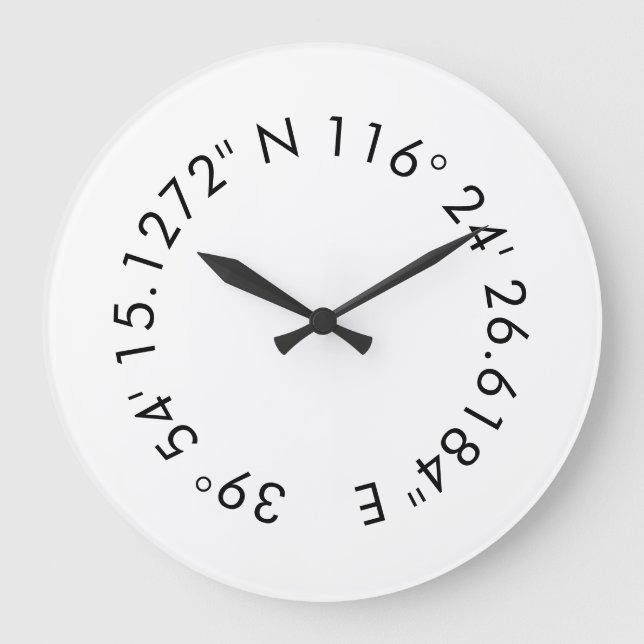 Grande Horloge Ronde Personnalized GPS clock (Recto)
