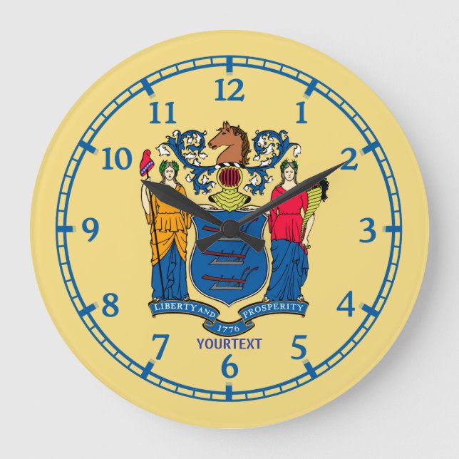 Grande Horloge Ronde Personnalized New Jersey (Recto)