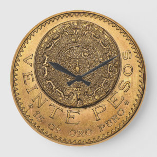Grande Horloge Ronde Pesos Oro Puro de Veinte