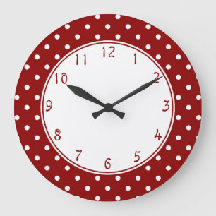 Grande Horloge Ronde Petit arrière - plan blanc central blanc de rouge