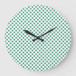 Grande Horloge Ronde Petit pois vert sur l'arrière - plan blanc