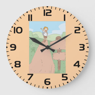 Grande Horloge Ronde Petite Aventure de Randonnée pour l'Explorateur