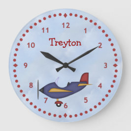 Grande Horloge Ronde Petite barre bleue de l'avion