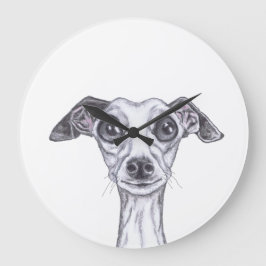 Grande Horloge Ronde PETITE GREYHOUND ITALIENNE g869