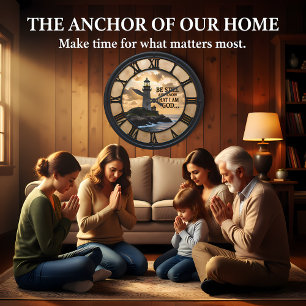 Grande Horloge Ronde Phare Jésus soit calme