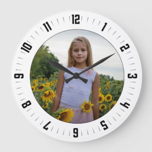 Grande Horloge Ronde Photo Custom Acrylic Wall Clock