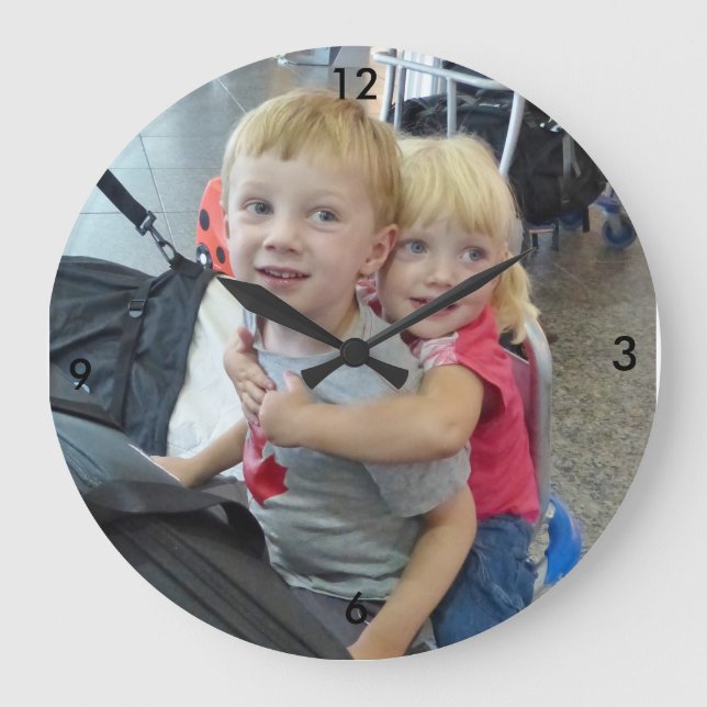 Grande Horloge Ronde Photo de Custom (Recto)