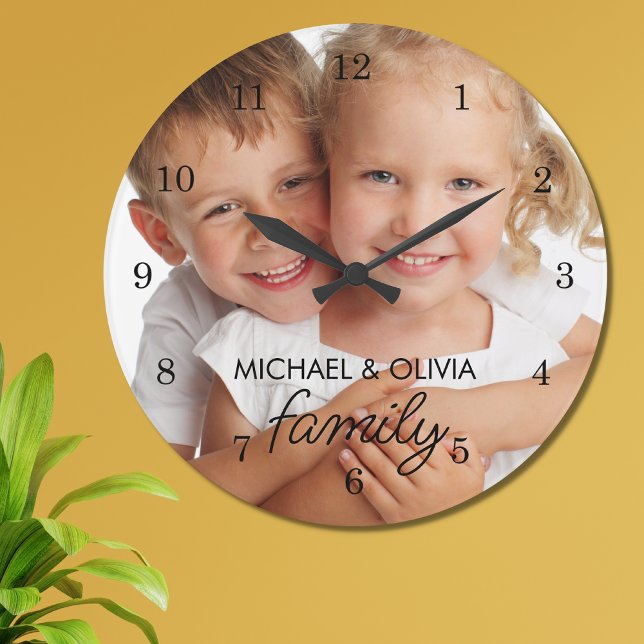 Grande Horloge Ronde Photo de famille (Créateur téléchargé)
