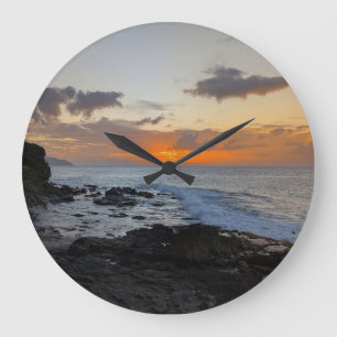 Grande Horloge Ronde Photo de paysage de coucher de soleil océanique ha