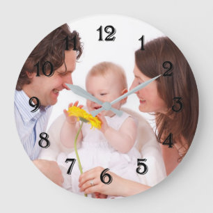 Grande Horloge Ronde Photo personnalisée